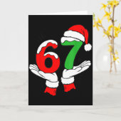 Santa 67 Christmas Funny Six Seven Meme 6 7 Meme  Kaart (Gele Bloem)