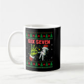 Santa 67 Christmas Ugly Sweater Fingers Six Seven Koffiemok (Links)
