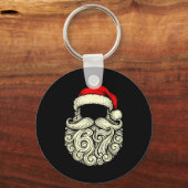 Santa 67 Hidden In Beard Christmas  Sleutelhanger (Voorkant)