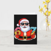 Santa 67 Ice Cream Drip Christmas  Kaart (Gele Bloem)