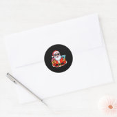 Santa 67 Ice Cream Drip Christmas  Ronde Sticker (Envelop)