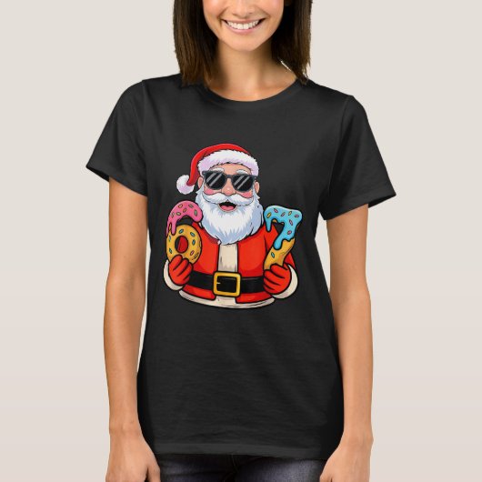 Santa 67 Ice Cream Drip Christmas T-shirt (Voorkant)