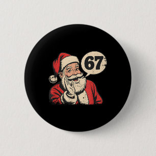 Santa 67 Kerstmis Six Seven Meme Ronde Button 5,7 Cm