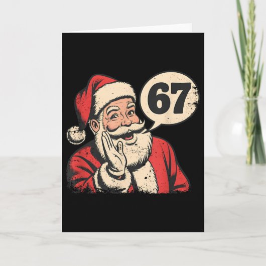 Santa 67 Kerstmis Zes Zeven Meme  Kaart (Voorkant)