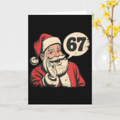 Santa 67 Kerstmis Zes Zeven Meme  Kaart (Gele Bloem)