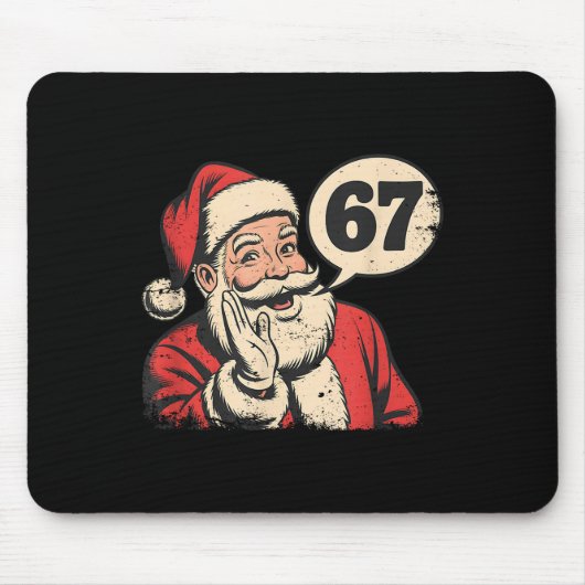 Santa 67 Kerstmis Zes Zeven Meme  Muismat (Voorkant)