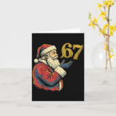 Santa 67 Number Funny Christmas Meme Se  Kaart (Gele Bloem)