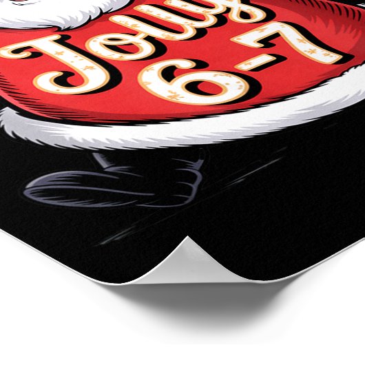 Santa 6 7 Six Seven Meme Christmas Women Men Kids Poster (Hoek)