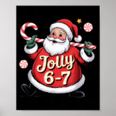Santa 6 7 Six Seven Meme Christmas Women Men Kids Poster (Voorkant)