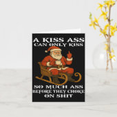 Santa A Kiss Can Only Kiss So Much Before They Cho Kaart (Gele Bloem)