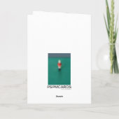 Santa, aan de rand feestdagen kaart (Achterkant)