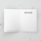 Santa, aan de rand feestdagen kaart (Binnen)