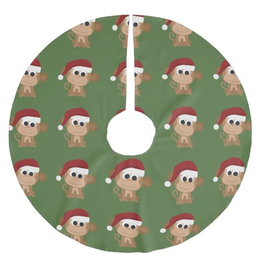 Santa Aap Kerstboom Rok (Voorkant)