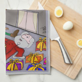 Santa Accident keukenhanddoek (Quarter Fold)