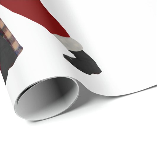 Santa Adjusting a Halo Wrapping Paper Cadeaupapier (Rol Hoek)