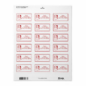 Santa Adresetiketten Etiket (Full Sheet)