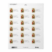 Santa Adresetiketten Etiket (Full Sheet)