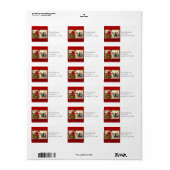 Santa Adresetiketten Etiket (Full Sheet)
