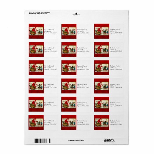  Santa Adresetiketten Etiket (Full Sheet)