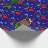 santa african zwarte merman lelijke kerstcadeaus cadeaupapier (Hoek)