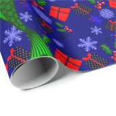 santa african zwarte merman lelijke kerstcadeaus cadeaupapier (Rol Hoek)