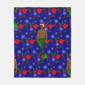 santa african zwarte merman lelijke kerstcadeaus fleece deken (Voorkant)