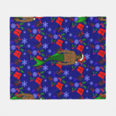 santa african zwarte merman lelijke kerstcadeaus fleece deken (Voorkant (Horizontaal))