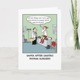 Santa After Gastric Bypass | Vreemde kerstfeestdag Feestdagen Kaart