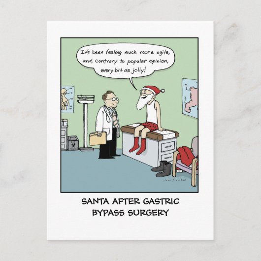 Santa After Gastric Bypass | Vreemde kerstfeestdag Feestdagenkaart (Voorkant)