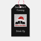 Santa Ain't Coming Gift Label Cadeaulabel (Achterkant)