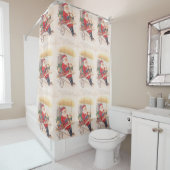  Santa Airship Fantasy Douchegordijn (In situ)