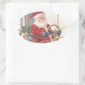  Santa Airship Fantasy Ovale Sticker (Tas)