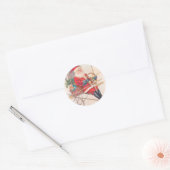  Santa Airship Fantasy Ronde Sticker (Envelop)