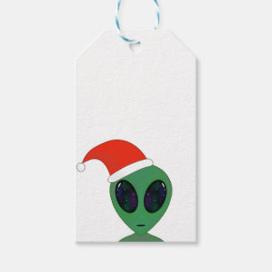Santa alien cadeaulabel