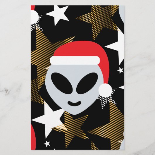 santa alien emoji briefpapier (Voorkant)