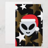 santa alien emoji briefpapier (Voorkant / Achterkant)