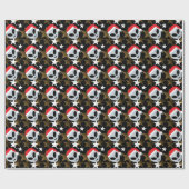 santa alien emoji cadeaupapier (Vlak)