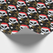 santa alien emoji cadeaupapier (Hoek)