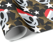 santa alien emoji cadeaupapier (Rol Hoek)
