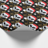 santa alien emoji cadeaupapier (Hoek)