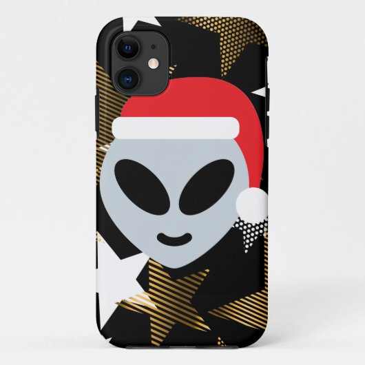 santa alien emoji Case-Mate iPhone case (Achterkant)