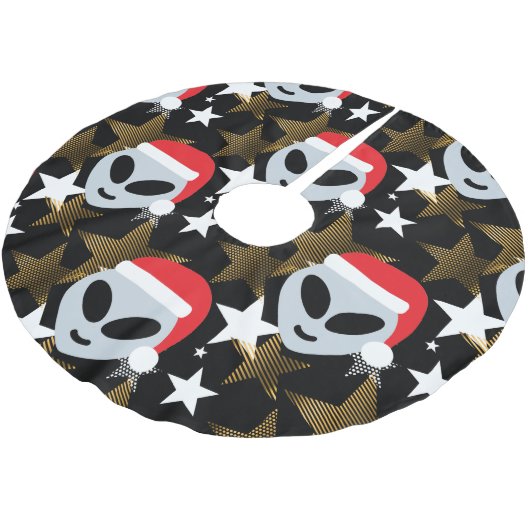 santa alien emoji kerstboomrok kerstboom rok (Gekanteld)