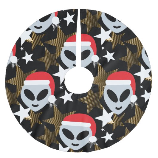 santa alien emoji kerstboomrok kerstboom rok (Voorkant)