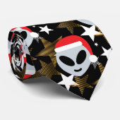 santa alien emoji stropdas (Opgerold)