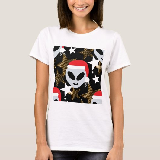 santa alien emoji t-shirt (Voorkant)