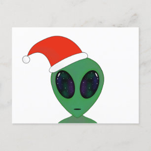 Santa alien feestdagenkaart