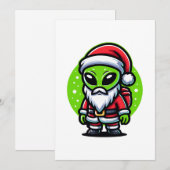 Santa Alien Feestdagenkaart (Voorkant / Achterkant)