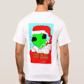 Santa Alien Seeks Eggnog T-shirt (Achterkant)