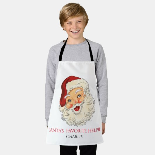 Santa All-over Print Apron voor kinderen Schort (Gedragen)