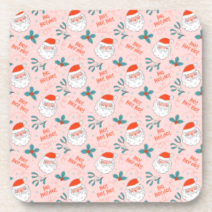 Santa all over print Joyful Greetings collectie Bier Onderzetter